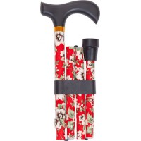 Μπαστούνι σπαστό ρυθμιζόμενο αλουμινίου  ΚΟΚΚΙΝΑ ΛΟΥΛΟΥΔΙΑ (0809259)